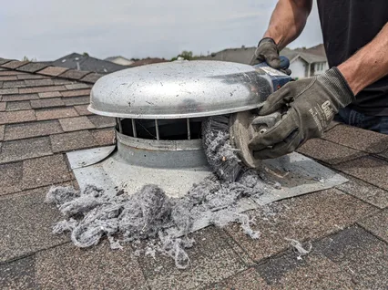 Cleaning Dryer Vent On Roof in Walnut