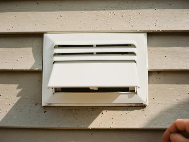 Walnut Dryer Vent Cleaning technician performing professional exhaust vent cleaning at a residential property in Walnut